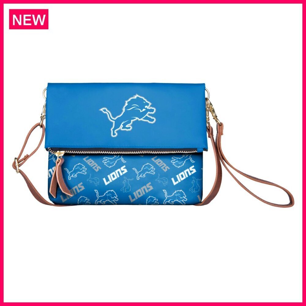 NFL Team Logo Foldover Purse Handbag Tote with Adjustable Straps